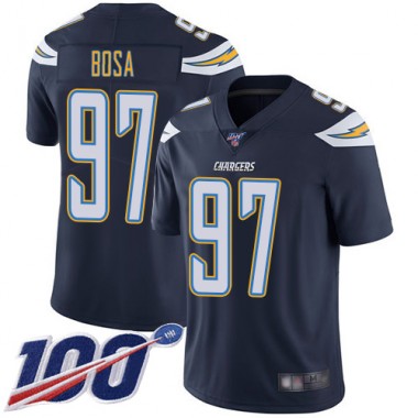 Los Angeles Chargers NFL Football Joey Bosa Navy Blue Jersey Men Limited 97 Home 100th Season Vapor Untouchable